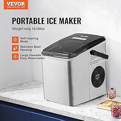 VEVOR Countertop Ice Maker, 26lbs in