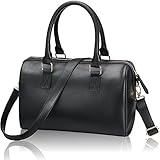 Dophany Women's Handbag PU Leather Fashion Handbag Crossbody Bag Top-Handle Shoulder Bags Tote Bag (Black)