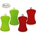 Silicone Kitchen Dish Sponge by SASE (4 Pack!), Washing Scrubber, Antibacterial Food-Grade Dishwasher Friendly, Wash Fruits and Vegetables.