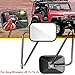 Audew A Pair Shake-Proof Rectangular Adventure Mirrors, Bolt-on Door Hinge Mirror, Off-Road Doorless Mirrors, Jeep Side Mirrors Fits All Jeep Wrangler TJ JK JL CJ (Textured Black)