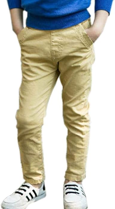 elastic waist khaki pants