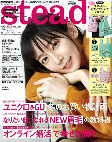 Steady ステディ 年12月号 付録 スヌーピー エコバッグ 2個セット 雑誌 付録 発売日