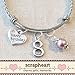 8th BIRTHDAY Bracelet, 8th Birthday Charm Bracelet, 8 Year Old Daughter Birthday Gift Idea, Eighth Birthday Gift, 8 Year Old Birthday