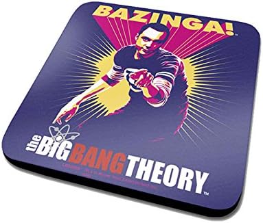 The Big Bang Theory Sheldon Bazinga Official New Purple Coaster (10cm x 10cm)