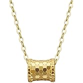 Bellitia Jewelry Necklace 925 Sterling Silver Bee and Beehive Dainty Pendant Necklace Sparkling Jewelry Gift for Women