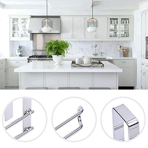 Paper Towel Holder, Besego Large Size Hanging Paper Towel Holder Under Cabinet, Humanized Design Stainless Steel Roll Paper Towel Rack Hanger Over the Door Kitchen With 6 Anti-skid Silicone Strips