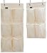 MISSLO Hanging Organizer Over The Narrow Closet Door For Shoes, Hats, Gloves, Snacks, Pack 2, Beige