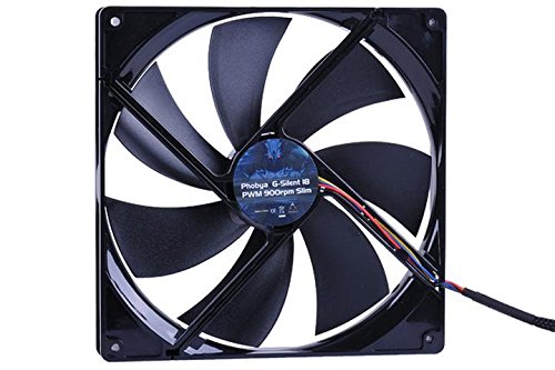 Phobya G-Silent 18 Slim Edition PWM Fan, 180mm, 900 RPM, Black