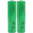 Svenirven 18650 Battery,2 Packs 3.7V 18650 Button Top Battery 18650 Rechargeable Batteries for Headlamp, LED Flashlight, Electronic Devices etc (Green)