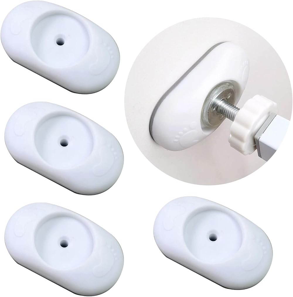 WUBAYI 4Pcs Baby Gate Extension Wall Protector No Drill Elliptic