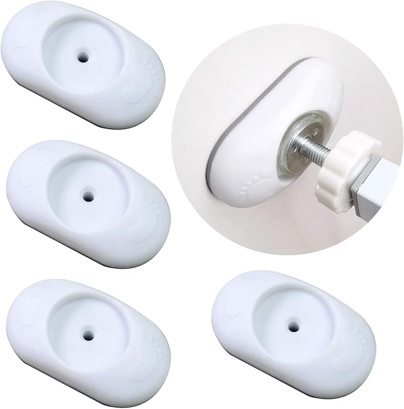 WUBAYI 4Pcs Baby Gate Extension Wall Protector No Drill Elliptic