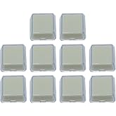 YS0911 10pcs Double-Layer Transparent Keycaps with Removable Paper Clips and MX Switch Compatibility