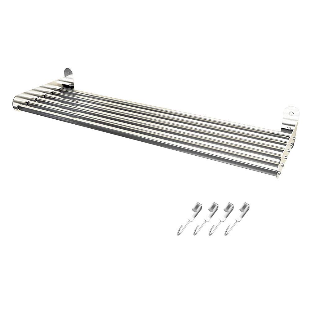 Ablageboden Aus Edelstahl Optional In Mehreren Größen Wand-Küchenregale