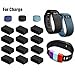 Fitbit Charge Fastener Ring By XXSCY®, 12pcs Silicon Fastener Ring with 3pcs Clasp for Fitbit Charge Wristband - Fix the Clasp Fall Off Problem (Pack of 12)