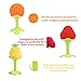 Baby Teething Toys, FDA Approved BPA-Free Soft Silicone Fruit Teether Set with Pacifier Clip/ Holder for Toddlers & Infants, 5 Pack