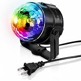 DJ Lights MECO sound activated party lights mini RGB LED crysral magic ball Multi Colored Rotating stage effect light clubs disco light for Home Room Dance Parties