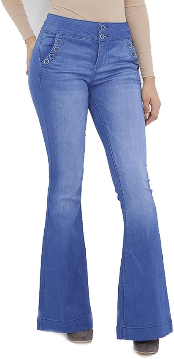 Amazon.com: Celebrity Pink Women's Denim Bell Bottom Flare Jeans (11, Medium Wash Denim): Clothing