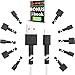 Cord Saver for Apple Lightning Cables – 6 Pairs of Black Cable Protectors for Chargers - iPhone, iPad, and iPod USB Cords Sleeves