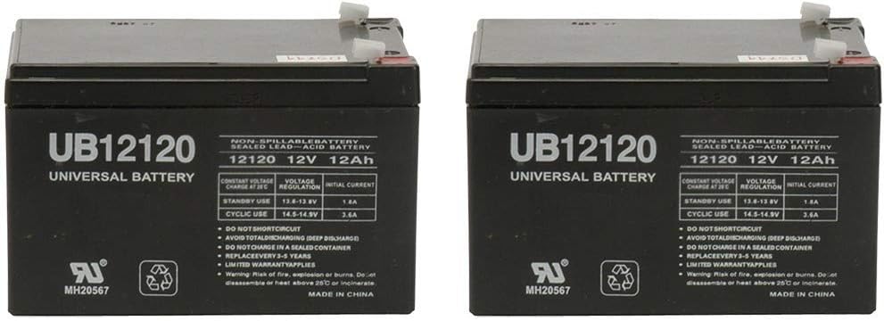 Universal Power Group WKA12-12F2 Genuine 12 Volt 12ah Battery [Electronics] - 2 Pack