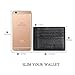 MEKU RFID Blocking Slim Leather Credit Card Holder Business Card Case Minimalist Wallet with Cash Clip Black