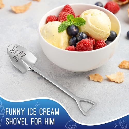 Dad Fathers Day Birthday Gift, from Daughter/Son, Fathers Day for Dad Daddy Grandpa Husband, Funny Dad's Ice Cream Shovel Daddy Father-in-Law Grandfather Valentines Stuffers Easter Basket Essentials