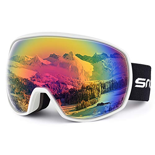 Snowledge Ski Goggles Snowboard Snow Goggles for Men Women OTG Snowboard Goggles with 100% UV Protection Anti-Fog Dual Lens Skiing Goggles Helmet Compatible - Thumbnail 6
