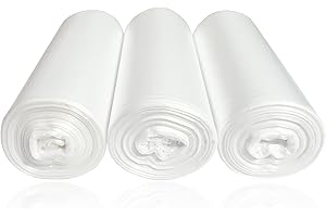SOSOHOME 6 Gallon Trash Bags, Small Garbage Bags, Fits 5-6 Gallon Bins, Clear Wastebasket Trash Liners, 75 Counts