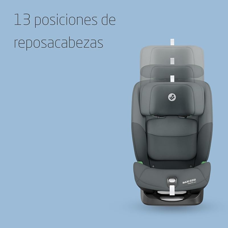 Maxi-cosi titan s i-size, cadeirinha auto multi-idade, 15 meses-12 anos (76-150 cm), cadeirinha auto isofix, 5 posições reclináveis ​​e 13 posições de encosto de cabeça, proteção g-cell, arnês de 5 pontos, tonal grafite