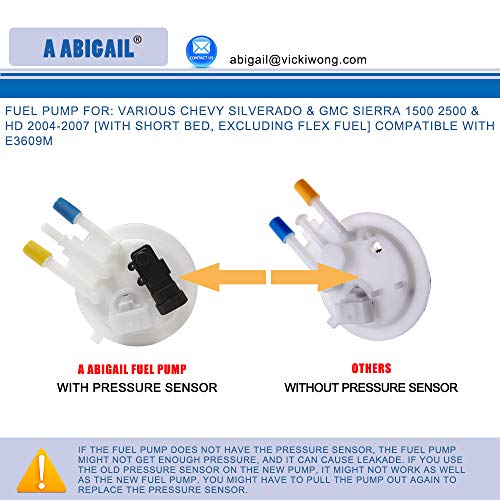 Fuel Pump for 2004 2005 2006 2007 Chevy Silverado 1500 2500 HD & GMC Sierra 1500 2500 & HD 4.3L