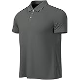 Men’s Golf Polo Shirt Quick Dry Moisture Wicking Breathable Sports Polo UPF 50+ Sun Protection Cooling Short Sleeve Shirt