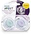 Philips AVENT BPA Free Translucent Orthodontic Infant Pacifier, 0-6 Months, Color May Vary, 2-Pack