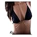 Body Chain Zerowin Alloy Multilayer Cross Tassel Chain Swimsuit Bikini Belts for womens summer beach swmming sports decor