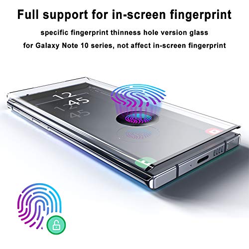 [2 Pack] Galaxy Note 10 Plus Screen Protector Tempered Glass Include a Camera Lens Protector, Screen Protector with 3D Curved HD Clear for Samsung Galaxy Note 10 Plus - Thumbnail 2