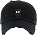 KBSV-071 BLK Lit Patch Vintage Distressed Dad Hat Baseball Cap Adjustable