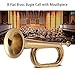 Muslady B Flat Bugle Call Trumpet Brass Cavalry Horn with Mouthpiece for School Band Cavalry Military Orchestra
