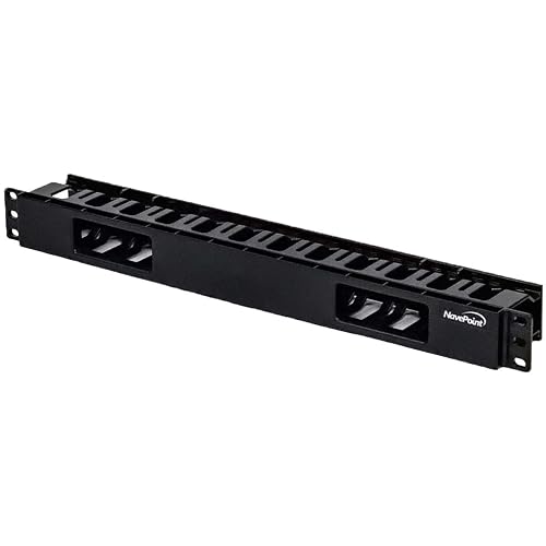 Cable Raceway Rack Mount NavePoint 1U Horizontal 19-Inch Rack Mount Cable Management Raceway ...