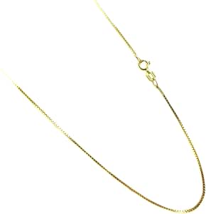 JOSCO 14k Gold Box Chain Necklace. 16 