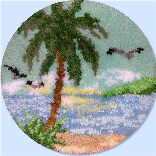 Mcg textiles 37654 palm tree latch hook rug kit