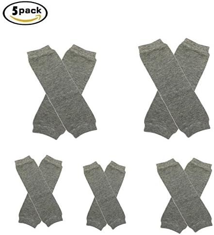 LiY Super Solids - Solid Color Leg Warmers - One Size - Baby, Toddler, Boy, Girl (Gray)