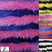 FAUX FAKE FUR 2 TONE STRIPED LONG PILE FABRIC - Purple/Pink - 60