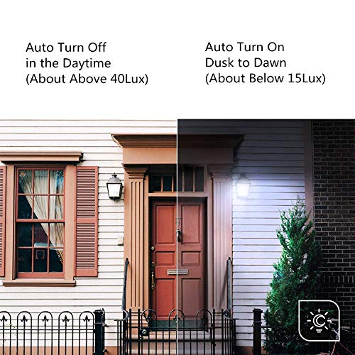 Dusk to Dawn Light Bulb, Aukora Smart Sensor LED Light Bulb, 12W (100-Watt Equivalent), 3000Kelvin, E26 Base Automatic On/Off Led Bulb Outdoor/Indoor for Porch Garage Patio Garden(Warm White, 3 Pack)