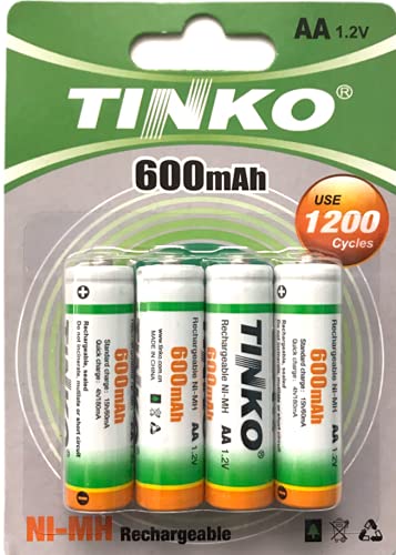 4 x AA 600mAh 1.2v NI-MH Rechargeable Battery For Solar Lights