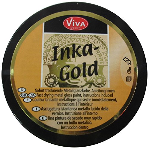 Viva Decor 62.5gm Inka Gold Metal Gloss Paint, Platinum Buy Online in