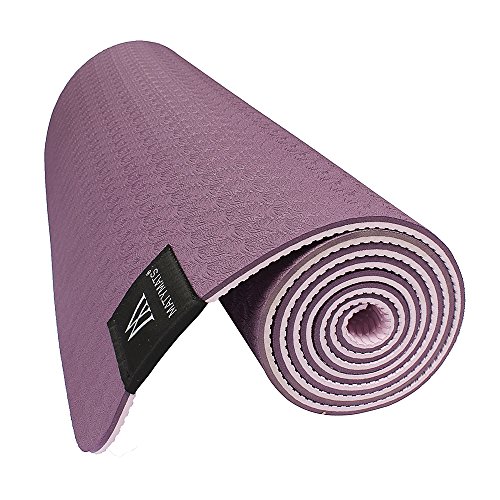 Matymats Non Slip TPE Yoga Mat with Carry Strap for Hot Yoga Pilate