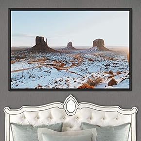 signwin Framed Canvas Wall Art Snow Mountain Cool...