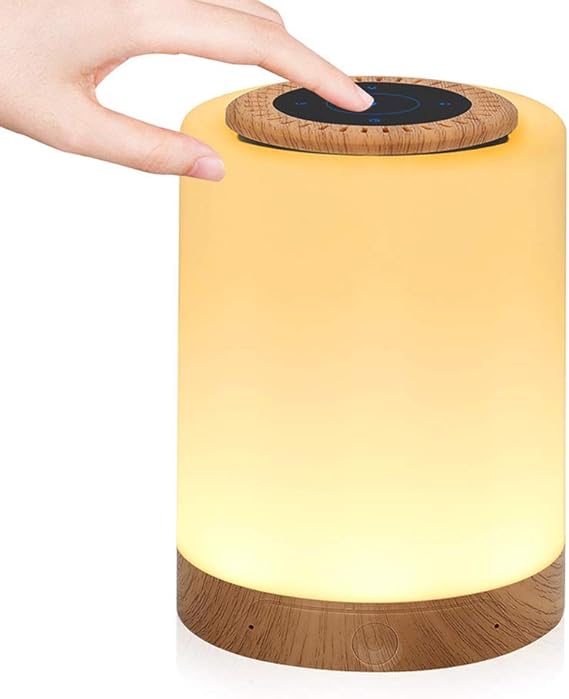 Keyzone Bedside Lamp with Bluetooth Speaker, Touch Sensor Lamp, RGB