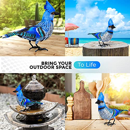 Shefio Garden Decor - Blue Jay Bird Decor, Beautiful Backyard Ideas & Garden Gifts - These ...