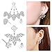 Adramata 6 Pairs Lotus Flower Earrings for Women Simple Chic Fashion Stud Earrings,S