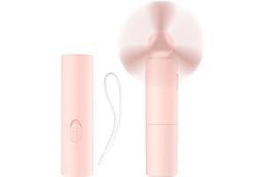 OLV Handheld Mini Fan Portable Rechargeable 3000mAh USB Battery Powered 22+Hrs Runtime Small Hand Held Fan Foldable Pocket Personal Fan Gifts for Women Girls Men Office,Travel,Outdoor - Pink
