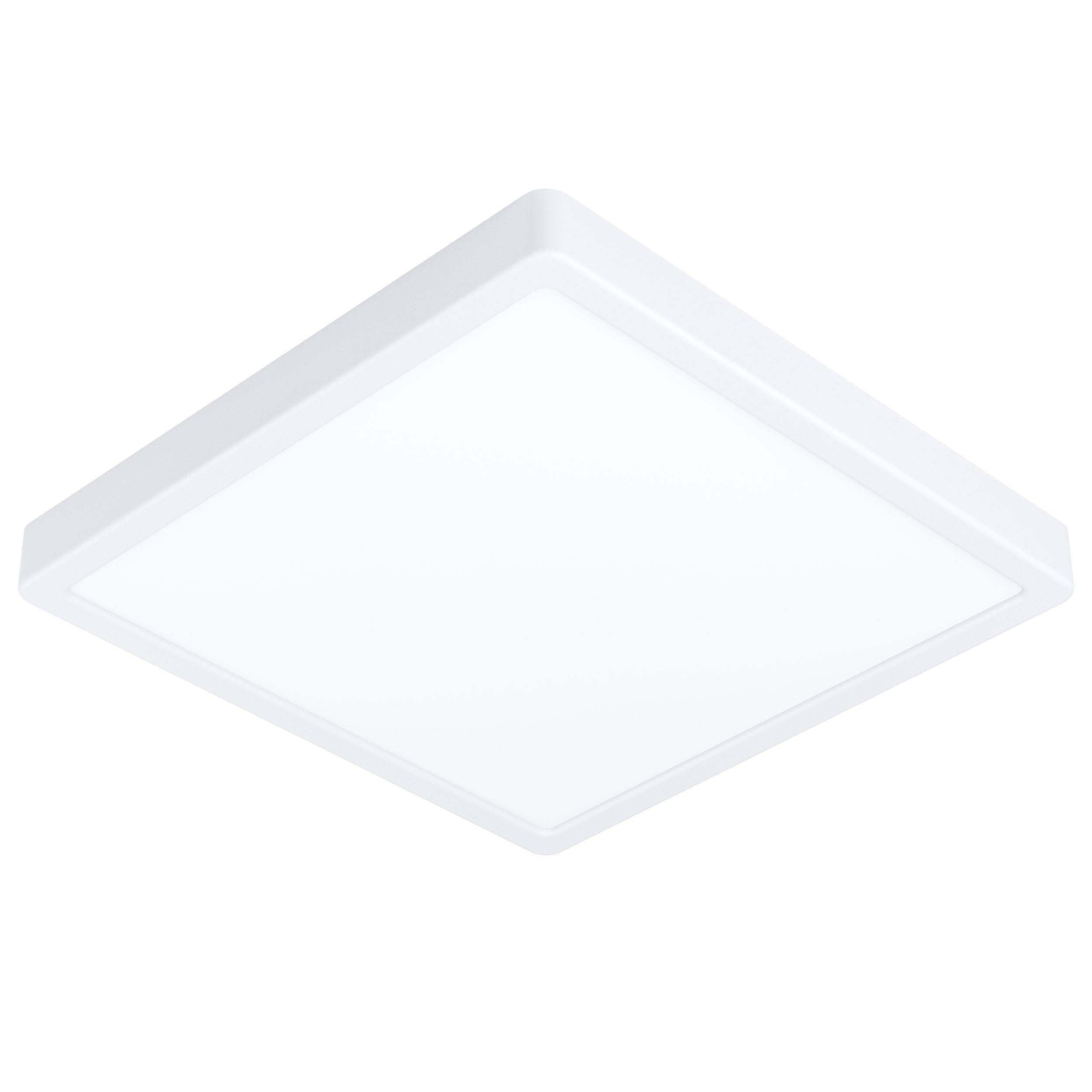 EGLO Fueva 5 LED Ceiling Light, L x W, 28.5 cm, Ceiling Light for Kitchen and Office, Surface Mounted Lamp Made of Steel and a Plastic Light Area, White Kitchen Lamp, Neutral White